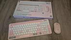Qware roze keyboard en muis, Computers en Software, Toetsenborden, Toetsenbord en muis-set, Qware, Ophalen of Verzenden, Zo goed als nieuw