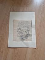 Schets tekening kunst maarten mooij 1950 zelfportret, Antiek en Kunst, Ophalen of Verzenden