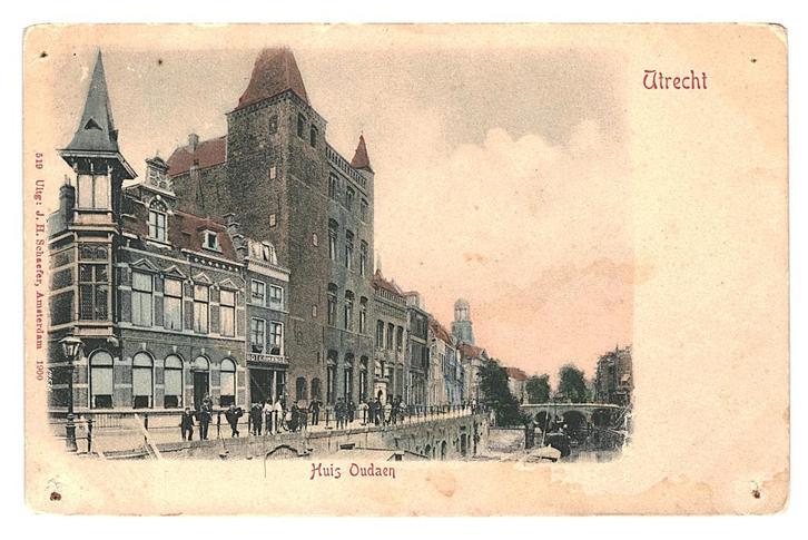 977770 Utrecht Huis Oudaen Niet Gelopen, Verzamelen, Ansichtkaarten | Nederland, Ongelopen, Utrecht, Voor 1920, Ophalen of Verzenden