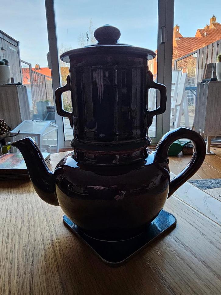 koffiepot Heisterholz Keramik. Opgietpot bruin keramiek, Antiek en Kunst, Antiek | Servies los, Ophalen of Verzenden