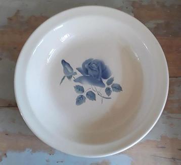 Franse saladière/diep bord blauwe roos -Digoin Sarreguemines beschikbaar voor biedingen