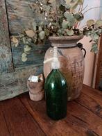 Brocante spuitfles groen glas (7), Ophalen of Verzenden, Zo goed als nieuw