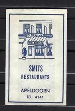3151 Apeldoorn SMITS restaurants, Verzamelen, Ophalen of Verzenden, Nederland