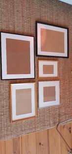 Fotolijsten Ikea 5 stuks zwart goud zilver, Ophalen, Zo goed als nieuw