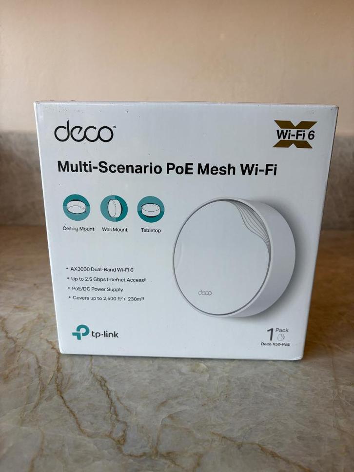 TP-Link Deco X50 Mesh WiFi 6 PoE – Nieuwstaat, Computers en Software, WiFi-versterkers, Nieuw, Ophalen of Verzenden