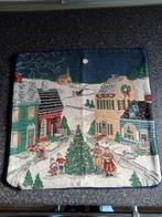 KERST: 3 prachtige kerst gobelin kussenhoesjes met kerstboom, Ophalen of Verzenden, Zo goed als nieuw