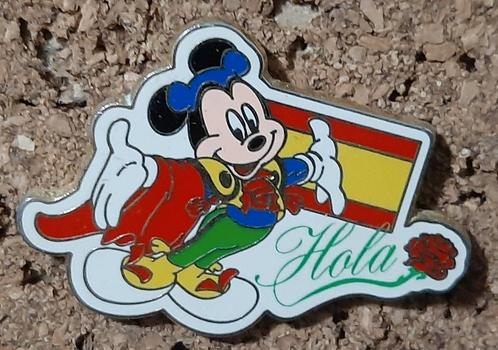Disney pin  - Mickey Hola - Spanje, Verzamelen, Disney, Zo goed als nieuw, Mickey Mouse, Ophalen of Verzenden