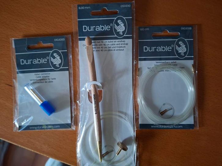 haaknaald 8 mm met 40 cm kabel en eindkap plus accessoires, Hobby en Vrije tijd, Breien en Haken, Nieuw, Haken, Naald, Ophalen of Verzenden