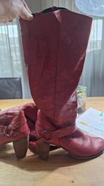 Rode leren western laarzen maat 39, Kleding | Dames, Schoenen, Hoge laarzen, Ophalen of Verzenden, Onbekend, Gedragen
