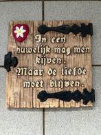 wanddecoratie - kader met spreuk - muur decoratie  huwelijk, Verzenden, Zo goed als nieuw