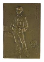 PLAQUETTE 1924 Chris van der Hoef : 100 maal 'Boefje', Verzenden, Brons, Nederland