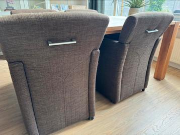 4 verrijdbare eetkamerstoelen (Bruin) beschikbaar voor biedingen