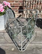 SALE……… brocante oud zinken flessenrek driehoek model, Antiek en Kunst, Verzenden