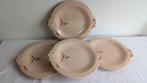 Franse Retro Vintage vis borden roze van het merk Longwy, Huis en Inrichting, Keuken | Servies, Ophalen of Verzenden, Overige stijlen