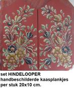 HINDELOOPER schilderwerk, set z.g. kaasplankjes, decoratie, Antiek en Kunst, Ophalen of Verzenden