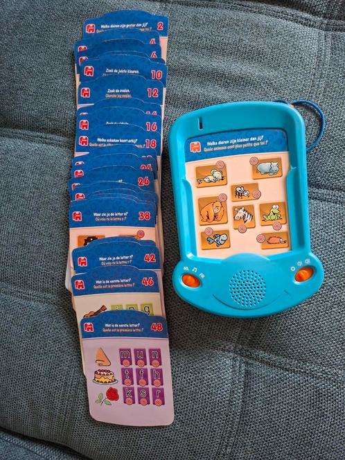 Hompel Speelleer Tablet & Kaarten, Kinderen en Baby's, Speelgoed | Educatief en Creatief, Gebruikt, Taal en Lezen, Ontdekken, Met geluid