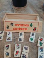 Houten kerst domino stenen set - Christmas Dominoes, Ophalen of Verzenden, Gebruikt, Vintage