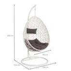 Hangstoel swing met standaard - wit - ø104x200 cm, Ophalen, Wit, Zo goed als nieuw, Metaal