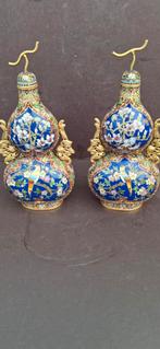 Cloisonné Dubbele Kalebas Vazen, Ophalen of Verzenden
