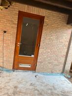 Buitendeur hard hout, Doe-het-zelf en Verbouw, Deuren en Horren, Ophalen of Verzenden, 200 tot 215 cm, Glas, Buitendeur