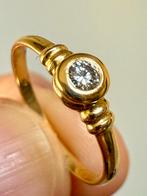 Prachtige 18 karaat gouden ring met natuurlijke diamant!, Ophalen of Verzenden, Met edelsteen, Dame, Goud
