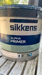 5 liter alpha primer van Sikkens 9010, Doe-het-zelf en Verbouw, Verf, Beits en Lak, Ophalen, Zo goed als nieuw, Wit, Verf