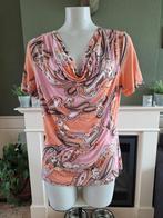 Taifun oranje roze waterval top shirt M 40 Gratis Verzenden, Kleding | Dames, Tops, Maat 38/40 (M), Oranje, Ophalen of Verzenden