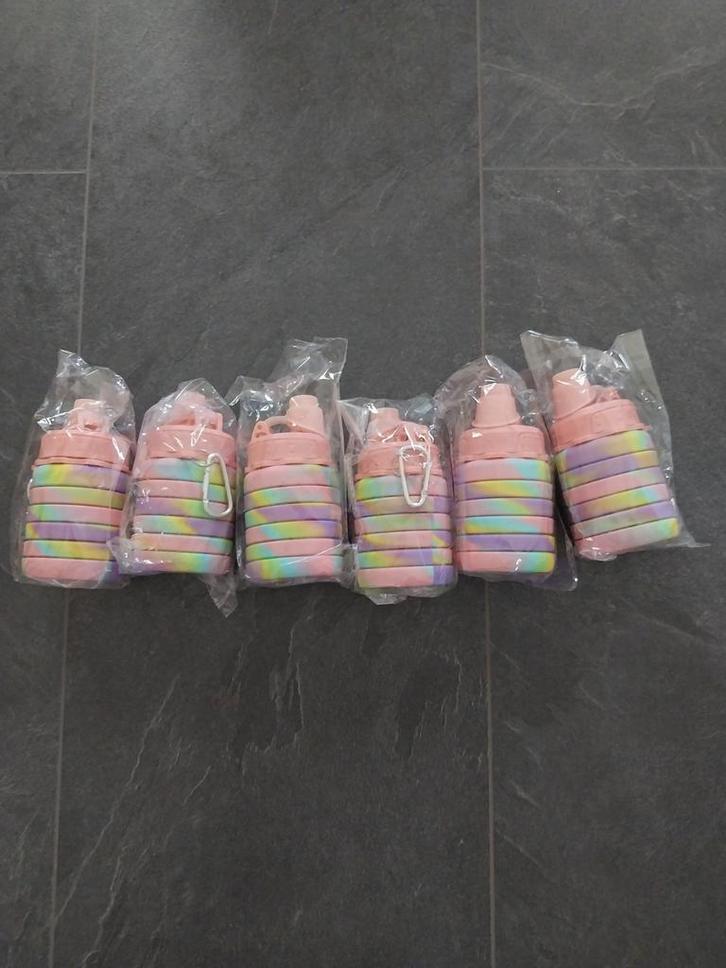 Nieuwe opvouwbare tie-dye drinkbekers, Sport en Fitness, Bidons, Zo goed als nieuw, Ophalen of Verzenden