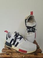 Adidas NMD R1 "White Black Red" mt 44 2/3, Wit, Ophalen of Verzenden, Sneakers of Gympen, Adidas