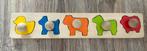 Kinderpuzzel hout dieren, Kinderen en Baby's, Speelgoed | Kinderpuzzels, Ophalen, Gebruikt, Van hout, Minder dan 10 stukjes