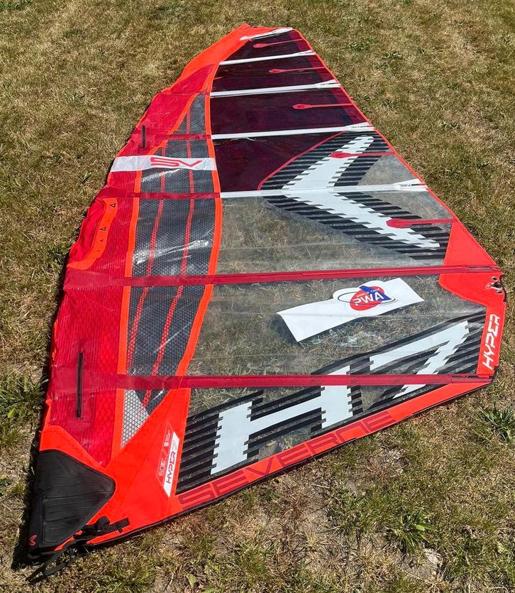 Severne Hyper 7 6.0, 2x HG6 9.0 + 6.0, HG5 9.0 (Amado), Watersport en Boten, Windsurfen, Gebruikt, Zeil, Minder dan 250 cm, Ophalen