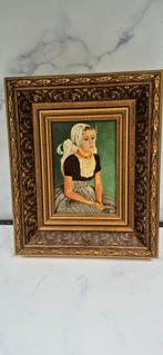 Schilderij van Vrouw in Klederdracht, Antiek en Kunst, Kunst | Schilderijen | Klassiek, Ophalen of Verzenden