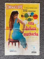 Originele vintage poster uit 1955 Brigitte Bardot, Deurposter of groter, Ophalen of Verzenden, Film en Tv, Rechthoekig Staand