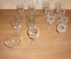 set kristallen glaasjes kristal glas vintage romertje, Ophalen of Verzenden