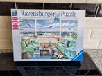 Legpuzzel Ravensburger strandhuis 1000 stukjes zgan € 7,50, Ophalen of Verzenden, 500 t/m 1500 stukjes, Zo goed als nieuw, Legpuzzel