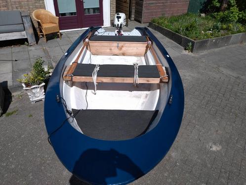 Placom visboot, trailer, afdekzeil en eventueel motor 4 pk., Watersport en Boten, Vis- en Consoleboten, Gebruikt, Tot 10 pk, 3 tot 6 meter