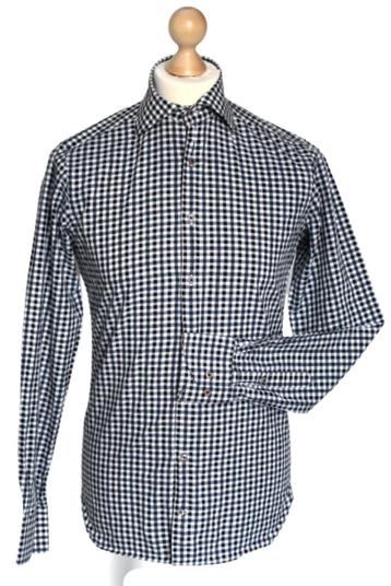 Oger geruit overhemd, shirt, blauw/wit, Mt. 37 / XS beschikbaar voor biedingen