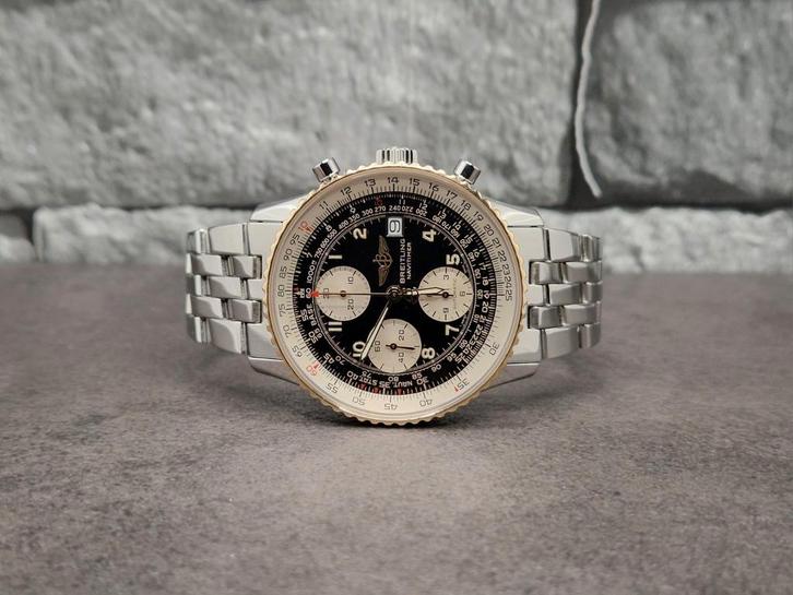 Breitling Old Navitimer 41mm aut, gold bezel, watch only, Sieraden, Tassen en Uiterlijk, Horloges | Heren, Zo goed als nieuw, Polshorloge