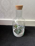 Decoratie vaas met opening, Huis en Inrichting, Woonaccessoires | Vazen, Wit, Ophalen of Verzenden, Minder dan 50 cm, Glas
