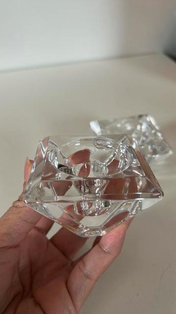 Twee stuks Krystal kandelaar -Crystal Maastricht Holland beschikbaar voor biedingen