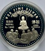 Nepal 1500 Rupees 2000 Proof zilver Boeddha, Zilver, Ophalen of Verzenden