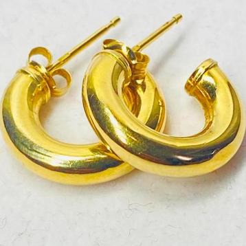 Gouden oorbellen - 14 karaat beschikbaar voor biedingen