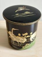 De Gruyter blik met kraanvogels, bloemen, 1935, Ophalen of Verzenden, Gebruikt, Overige, Overige merken