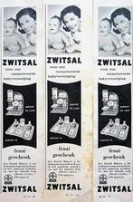 9 vintage advertenties reclames baby producten 31-62, Reclamebord, Gebruikt, Ophalen