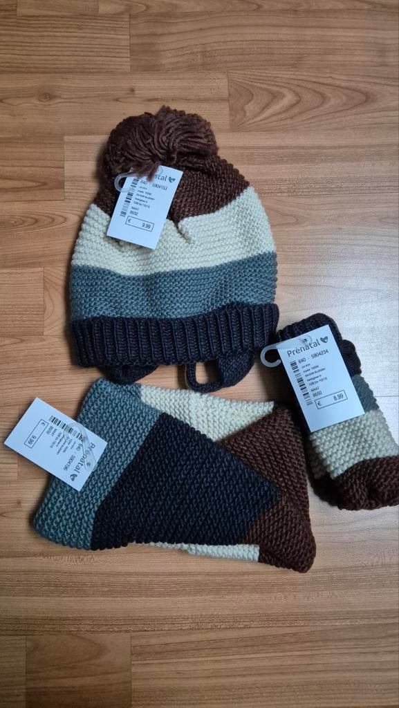 Prenatal set sjaal muts handschoenen 86/92, Kinderen en Baby's, Babykleding | Mutsen, Sjaals en Wanten, Nieuw, Ophalen of Verzenden