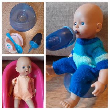 Little babyborn popje met drink & plas functie kan in bad  beschikbaar voor biedingen