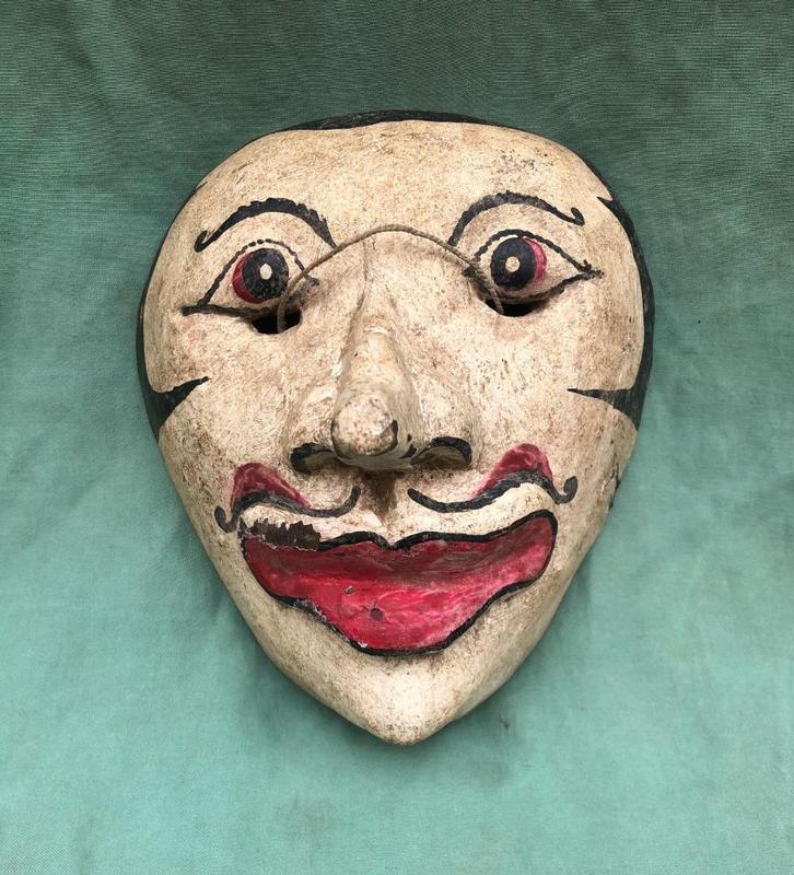 Oud Topeng Panakawan masker Java, Antiek en Kunst, Kunst | Niet-Westerse kunst, Ophalen of Verzenden