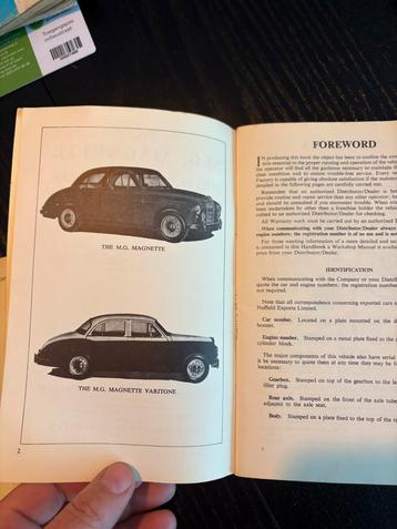 MG Magnette drivers handbook beschikbaar voor biedingen