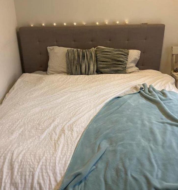 Tweepersoons bed met opbergruimte, Huis en Inrichting, Slaapkamer | Matrassen en Bedbodems, Zo goed als nieuw, Bedbodem, 160 cm