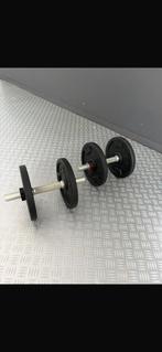 Halterset met Dumbbells en Gewichten, Sport en Fitness, Fitnessmaterialen, Ophalen, Zo goed als nieuw, Armen, Halterset